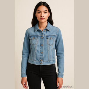Women's GUESS Light Blue Denim Jean Jacket M